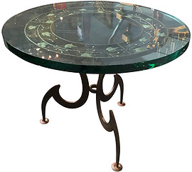 Stunning Acid Etched Brass Coffee Table Abstraction by Armand Jonckers -  Milord antiques, Montreal
